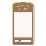 2-Line Meeting Room Sign w/Window & Sliding Panel