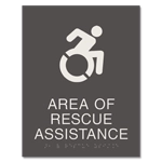 Area of Rescue Assistance Sign - NYC Compliant