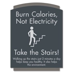 Burn Calories, Not Electricity Sign