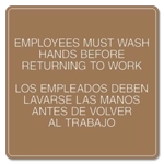 Employees Must Wash Hands... with Spanish