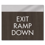 "Exit Ramp Down" Egress Sign - CA Compliant