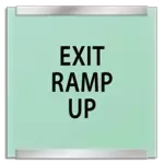 "Exit Ramp Up" Egress Sign - CA Compliant