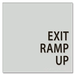 "Exit Ramp Up" Egress Sign - CA Compliant