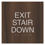 "Exit Stair Down" Egress Sign - CA Compliant