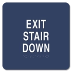 Exit Stair Down Egress Sign