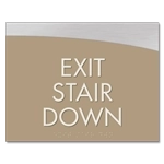 Exit Stair Down Egress Sign