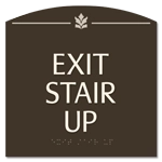"Exit Stair Up" Egress Sign - CA Compliant
