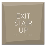 "Exit Stair Up" Egress Sign - CA Compliant