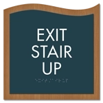 "Exit Stair Up" Egress Sign - CA Compliant