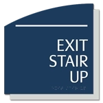 "Exit Stair Up" Egress Sign - CA Compliant