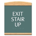 "Exit Stair Up" Egress Sign - CA Compliant