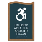 Exterior Area for Assisted Rescue Sign - Dynamic ISA Symbol