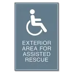 Exterior Area for Assisted Rescue Sign - ISA Symbol