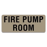 Fire Pump Room Label