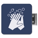 Flag Overhead - Employees Must Wash Hands