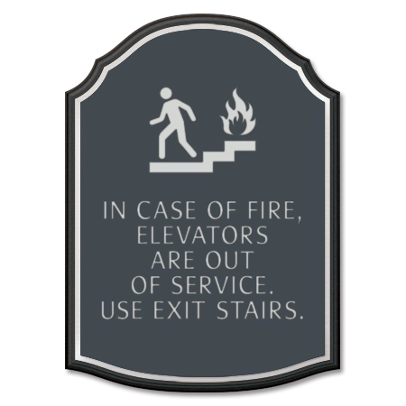In Case of Fire, Elevators Are Out of Service... w/No Braille