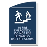 In Fire Emergency, Do Not Use Elevator - No Braille