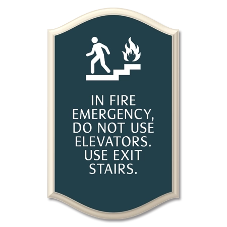 In Fire Emergency, Do Not Use Elevator - No Braille