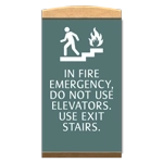 In Fire Emergency, Do Not Use Elevator - No Braille