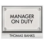 Manager on Duty Sign w/ Nameplate