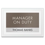 Manager on Duty Sign w/ Nameplate