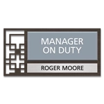 Manager on Duty Sign w/ Nameplate