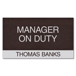 Manager on Duty Sign w/Nameplate