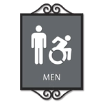 Men Sign w/Male & Dynamic ISA Symbols