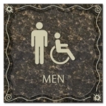 Men Sign w/Male & ISA Symbols
