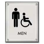 Men Sign w/Male & ISA Symbols