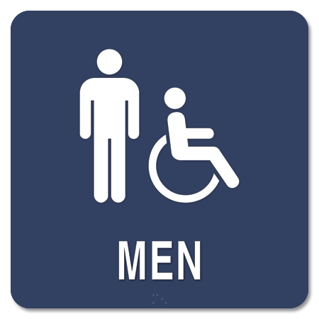 Men Sign w/Male & ISA Symbols