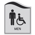 Men Sign w/Male & ISA Symbols