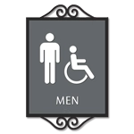 Men Sign w/Male & ISA Symbols