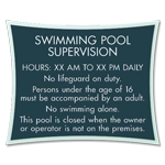 NJ Front Desk Pool Sign - Deco