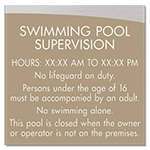 NJ Front Desk Pool Supervision Sign - Stratus
