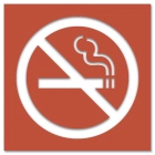 No Smoking - Symbol Only.25" Solid Surface