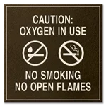 Oxygen In Use - No Smoking No Open Flame