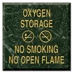Oxygen Storage / No Smoking No Open Flame