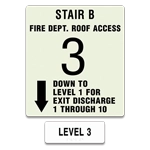 Photoluminescent Stairwell ID - Washington, DC 4 Floors or More