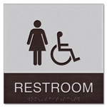 Restroom Sign w/ Female & ISA Symbols