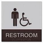 Restroom Sign w/Male & ISA Symbols
