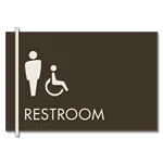 Restroom Sign w/Male & ISA Symbols
