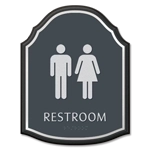 Restroom Sign w/ Unisex Symbols