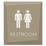 Restroom Sign w/Unisex Symbols