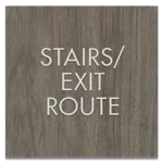 "Stairs/Exit Route" Egress Sign - CA Compliant