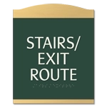 "Stairs/Exit Route" Egress Sign - CA Compliant