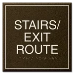 "Stairs/Exit Route" Egress Sign - CA Compliant