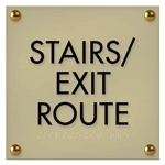 "Stairs/Exit Route" Egress Sign - CA Compliant