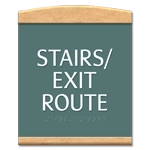 "Stairs/Exit Route" Egress Sign - CA Compliant