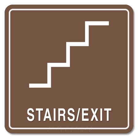 Stairs / Exit Sign w/Symbol
